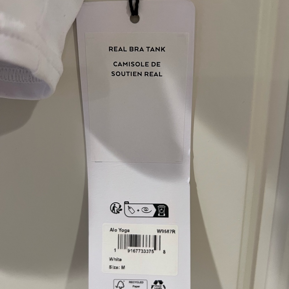 ALO Yoga White Real Bra Tank - Picture 4 of 6